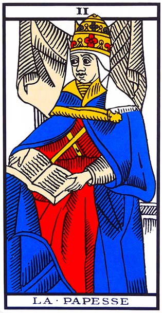 carte tarot 2 - La Papesse