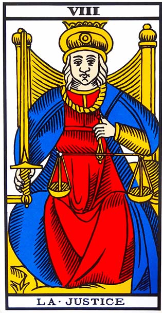 carte tarot - 8 La Justice
